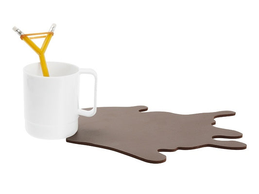 Mousepad Kaffeefleck braun inkl. Tasse