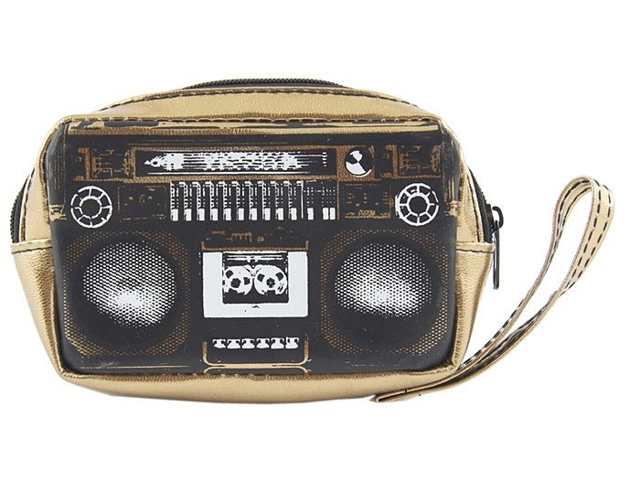 Kameratasche Boombox gold