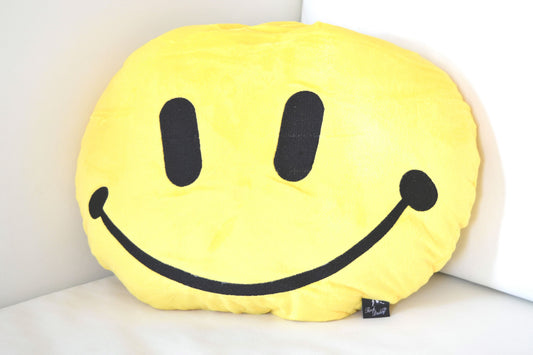 Kissen Smiley gelb