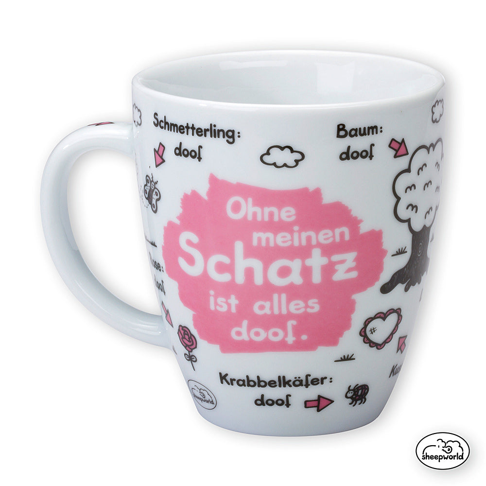 Sheepworld Tasse Ohne meinen Schatz ist alles doof