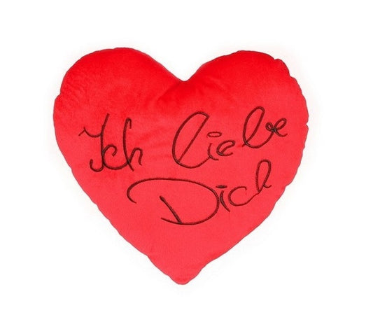 Herzkissen Ich liebe Dich rot 18cm