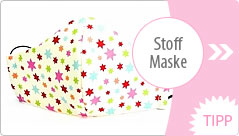 Kinder-Stoffmaske Bunte Sternchen mit verstellbaren GummibÃ¤ndern