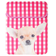 Silly Gifts iPad Tasche Paris the Dog pink/weiß