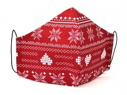 Baumwollmaske Skandinavien rot mit Einlagefach-Option und Größenwahl