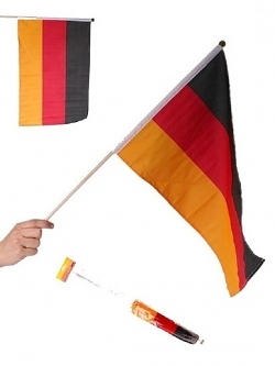 Deutschlandfahne mit Stab 2er