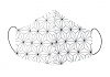 Stoffmaske Asanoha Blüte weiß mit Einlagefach-Option und Größenwahl